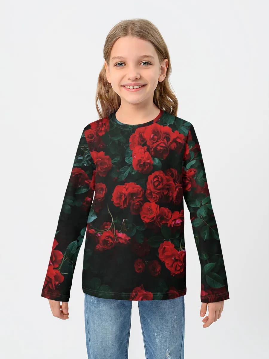 Children's cotton long sleeve shirt