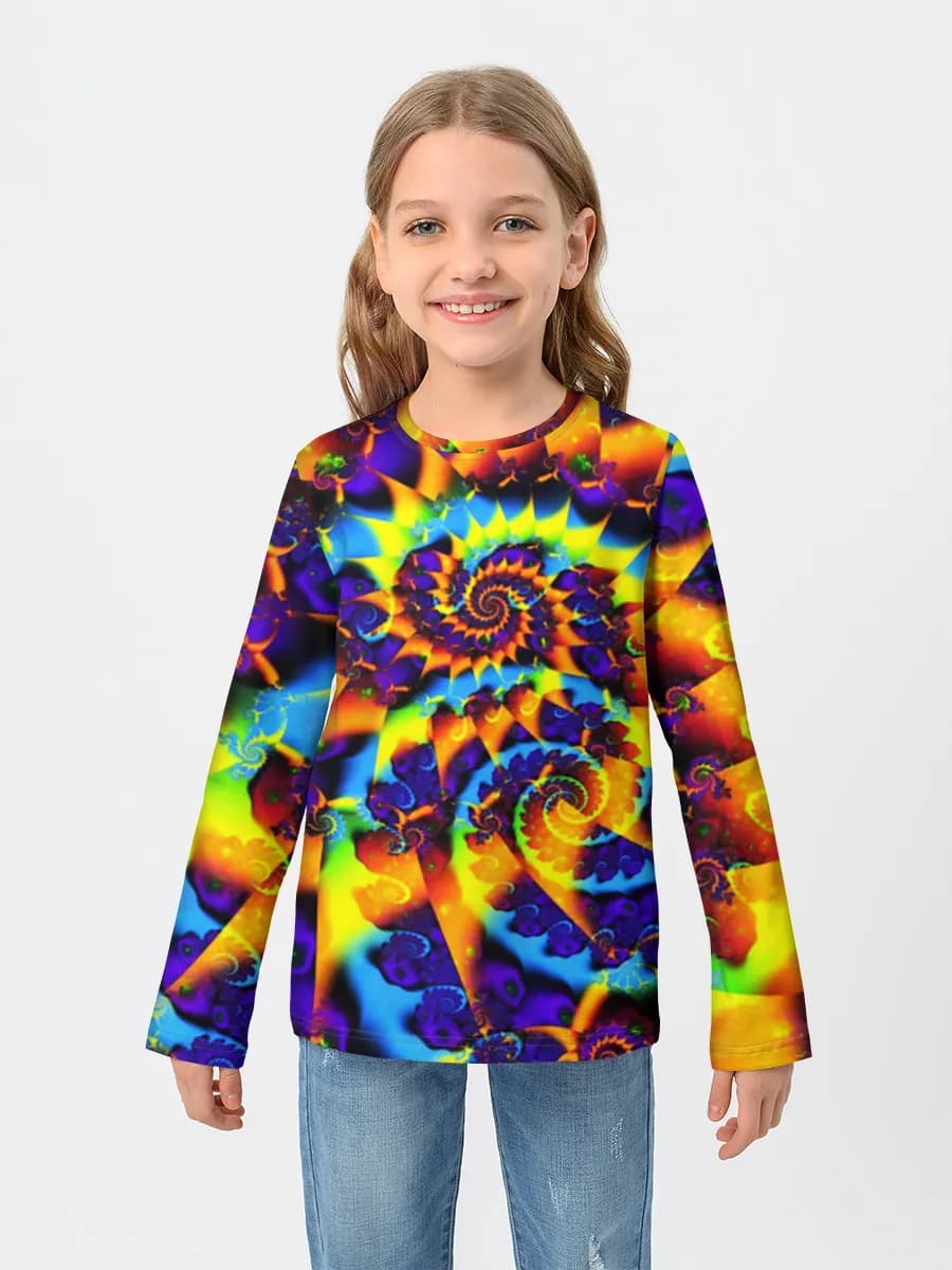 Children's cotton long sleeve shirt