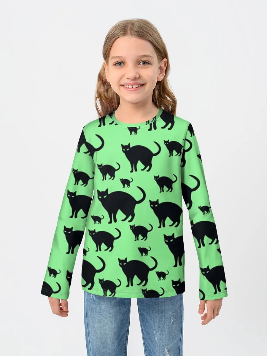 Children's cotton long sleeve shirt