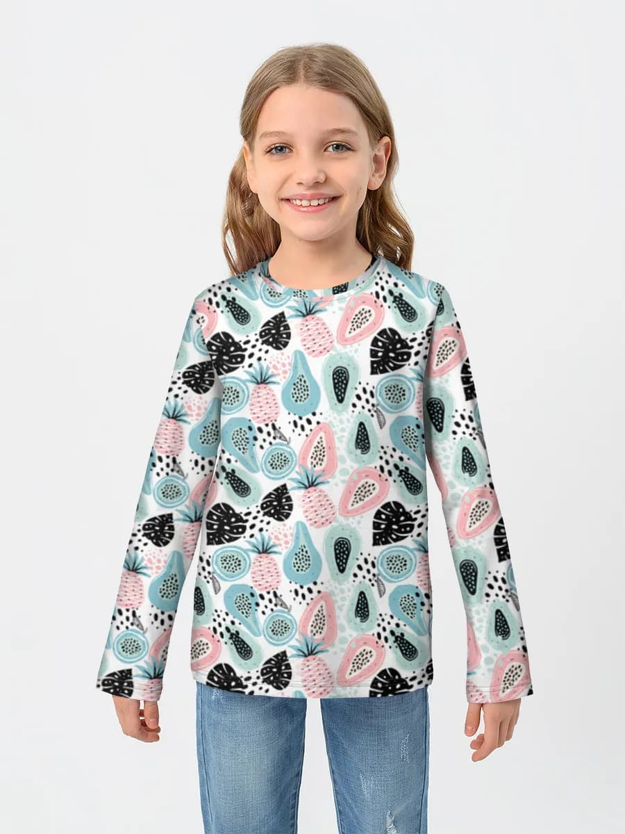 Children's cotton long sleeve shirt