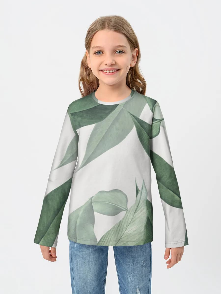 Children's cotton long sleeve shirt