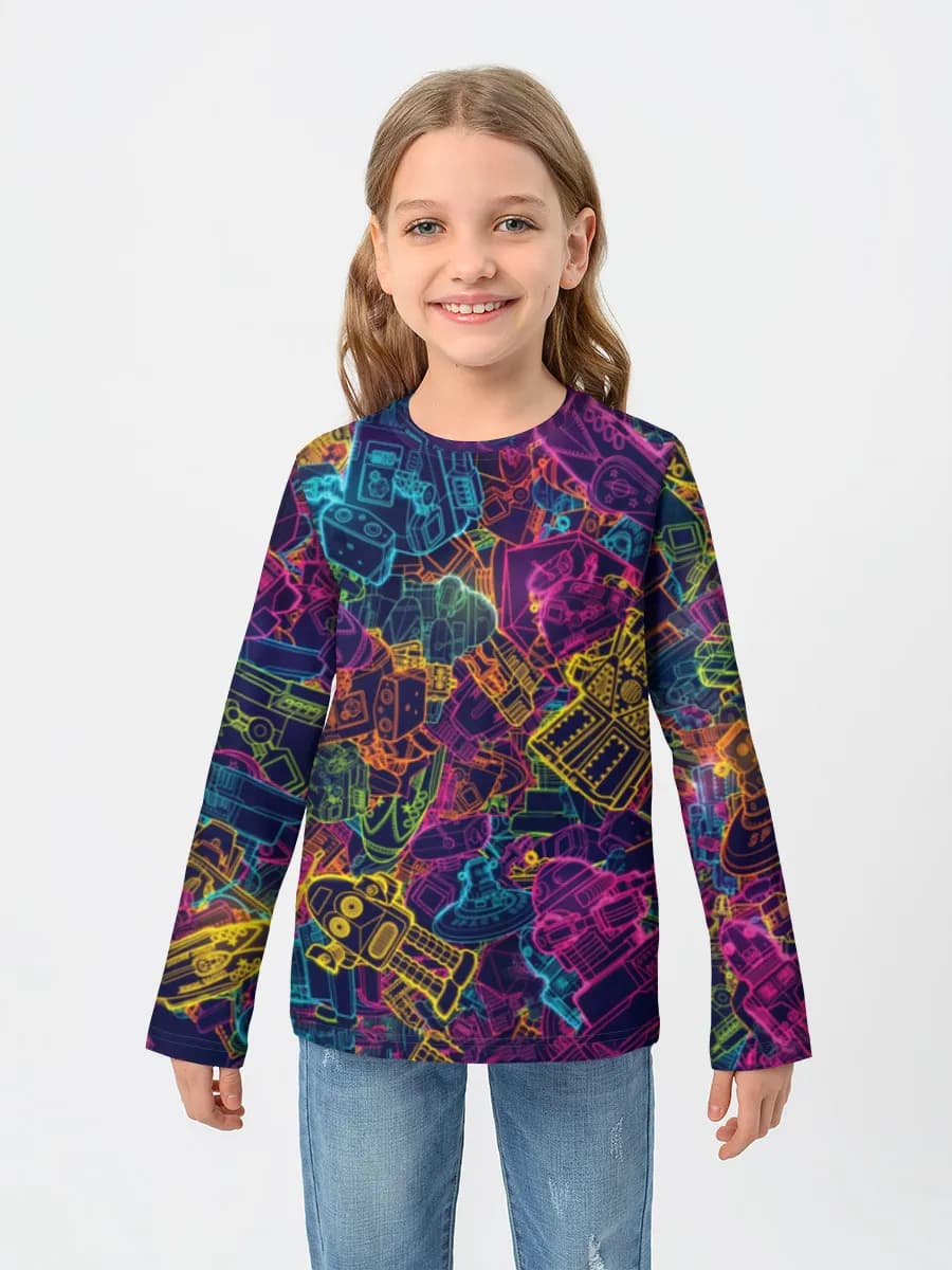 Children's cotton long sleeve shirt