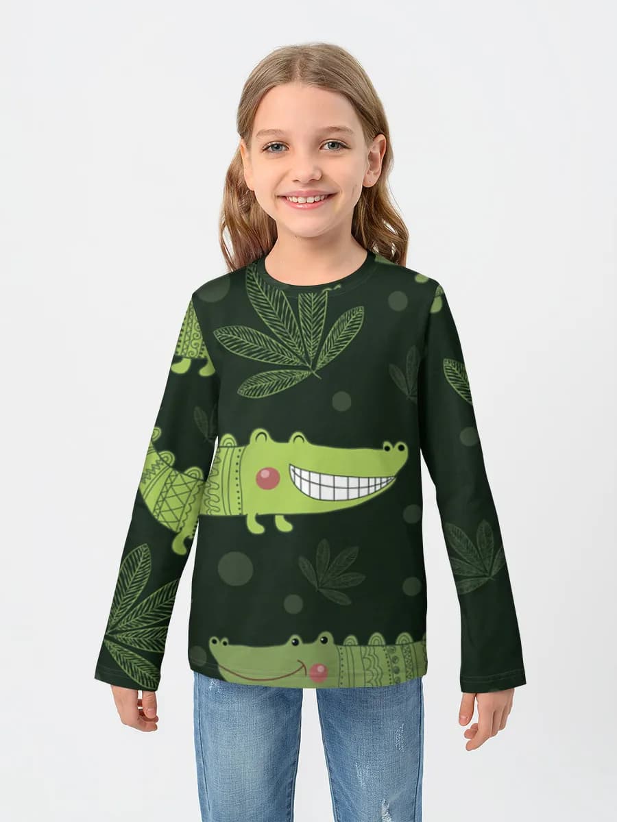 Children's cotton long sleeve shirt
