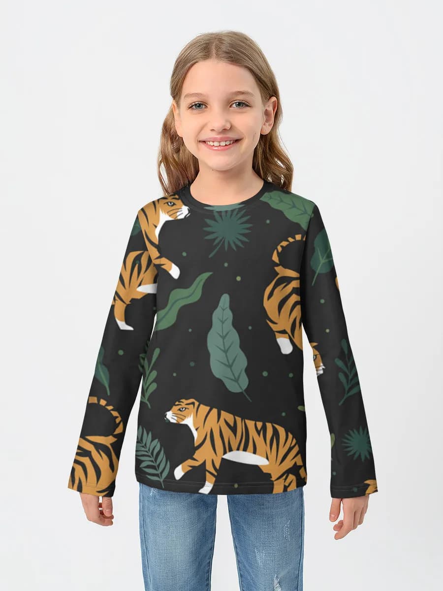 Children's cotton long sleeve shirt