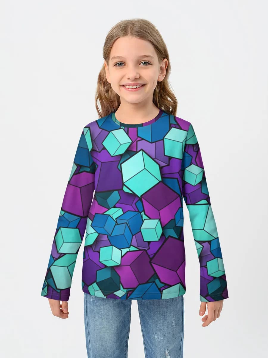 Children's cotton long sleeve shirt
