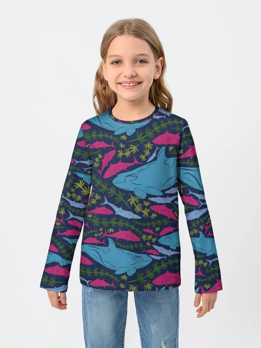 Children's cotton long sleeve shirt