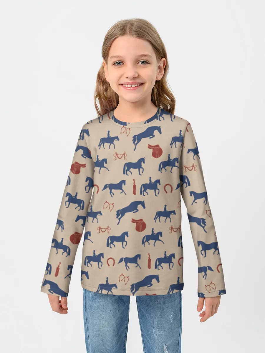 Children's cotton long sleeve shirt