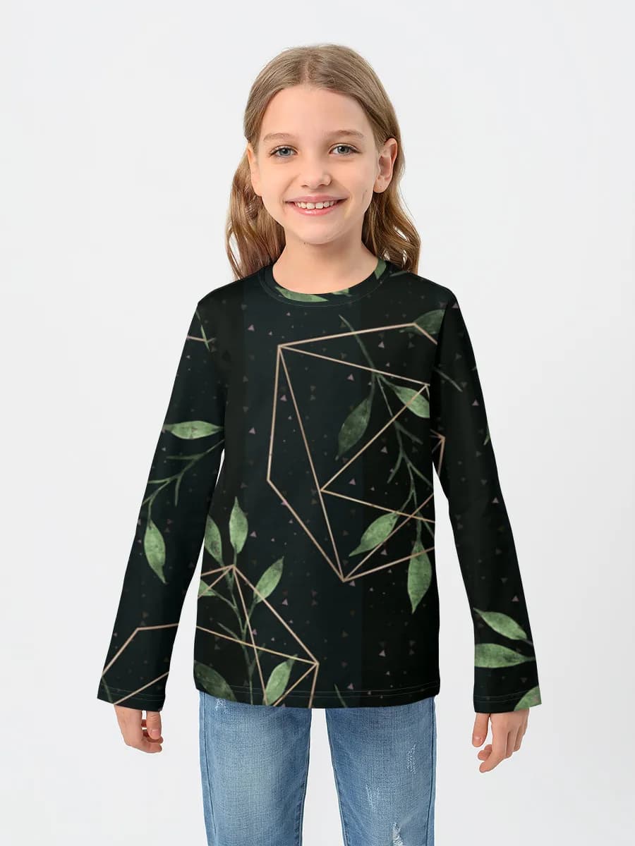 Children's cotton long sleeve shirt
