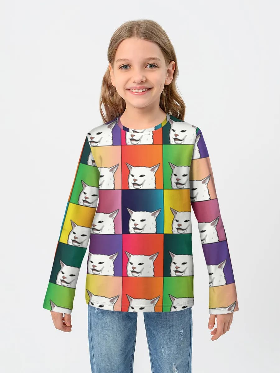 Children's cotton long sleeve shirt