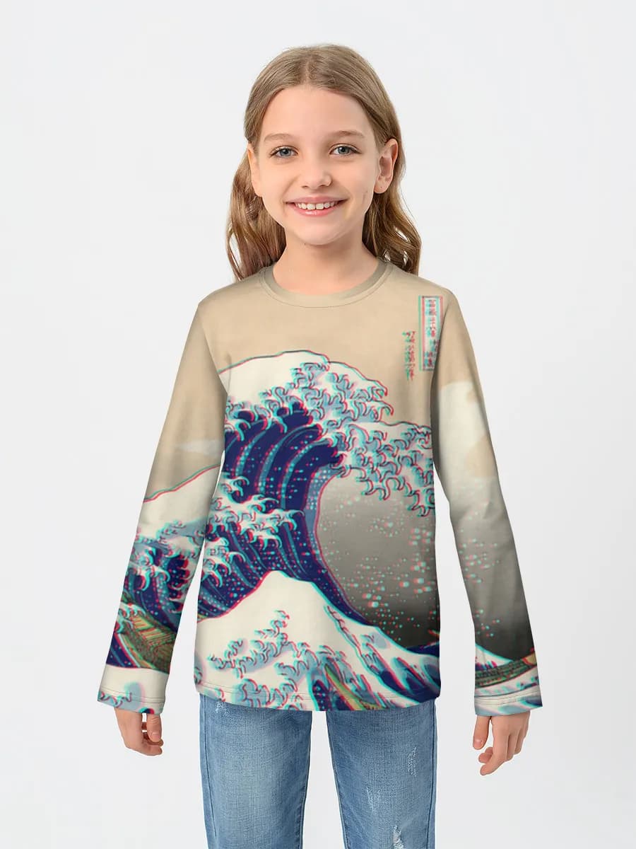 Children's cotton long sleeve shirt