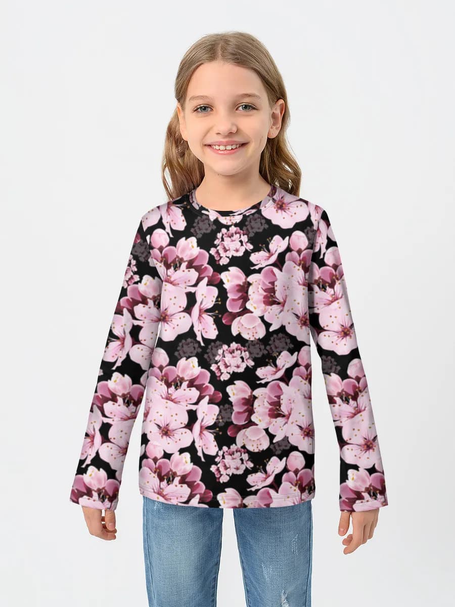 Children's cotton long sleeve shirt