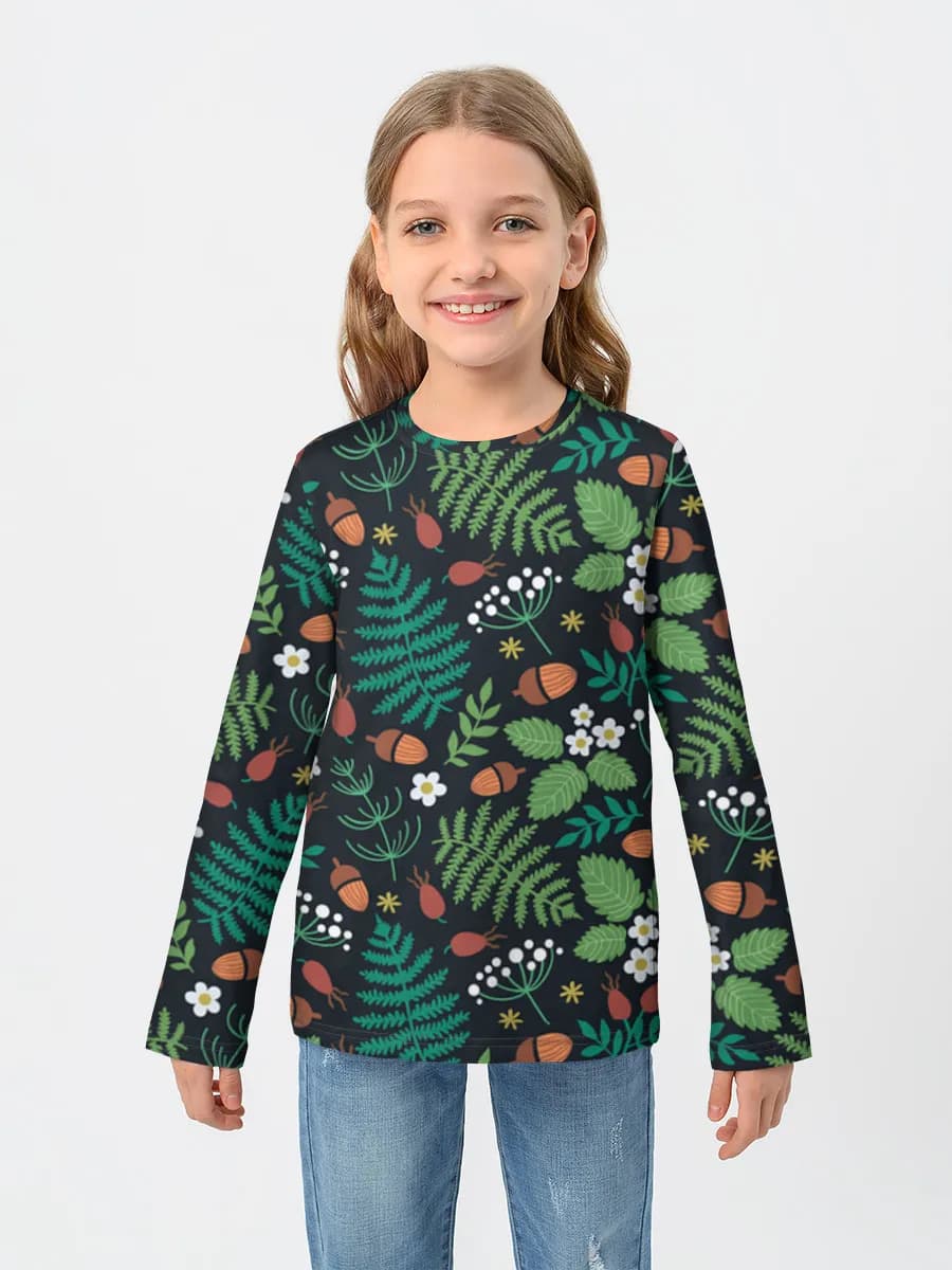 Children's cotton long sleeve shirt