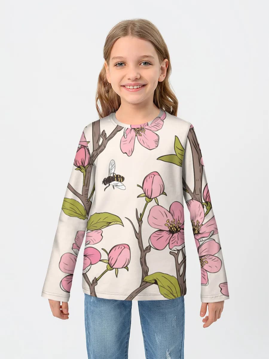 Children's cotton long sleeve shirt