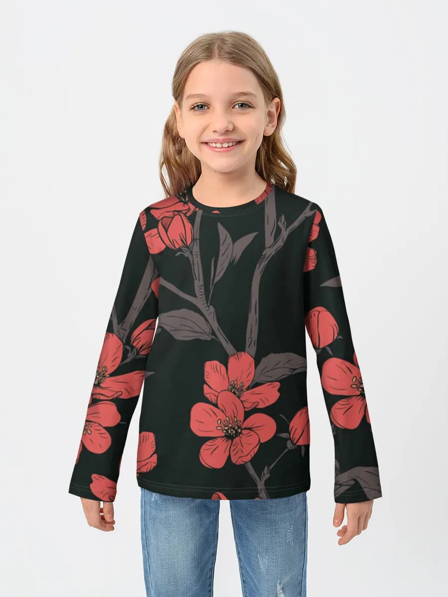 Children's cotton long sleeve shirt