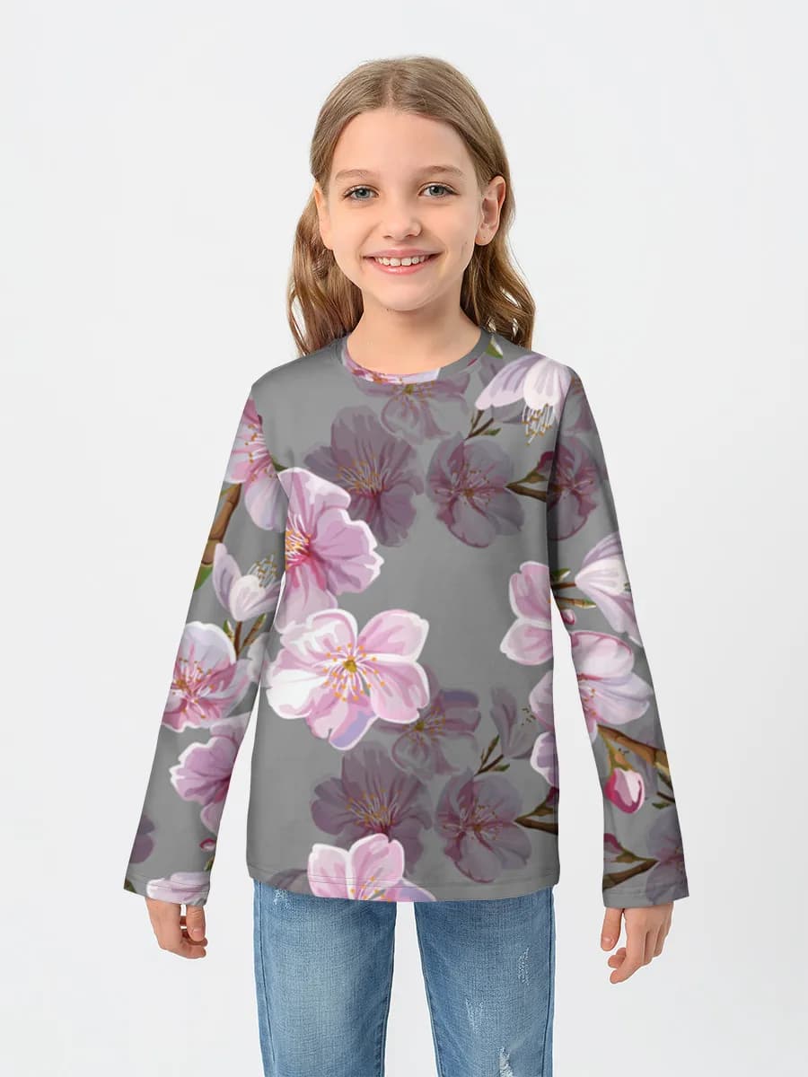 Children's cotton long sleeve shirt