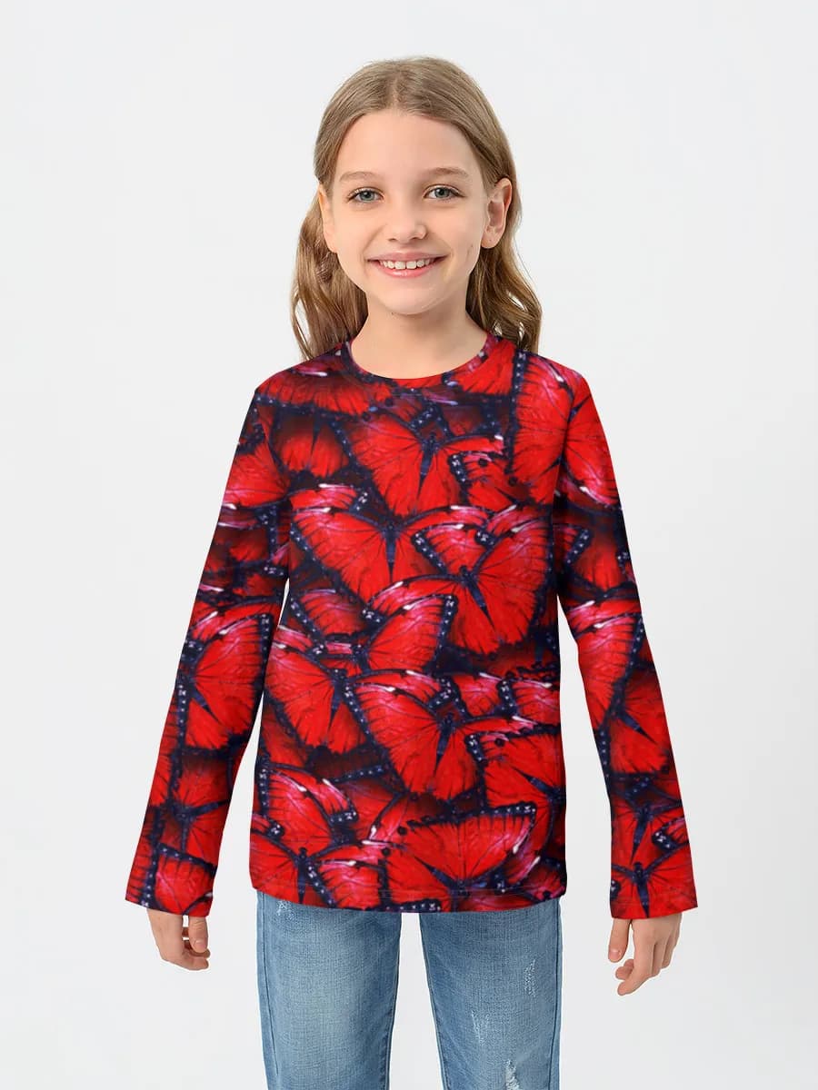 Children's cotton long sleeve shirt