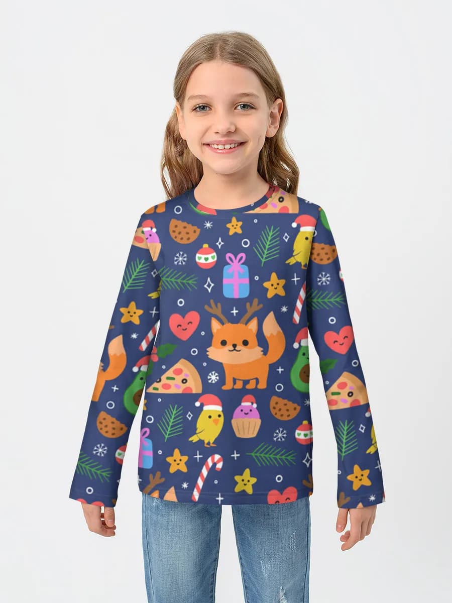 Children's cotton long sleeve shirt