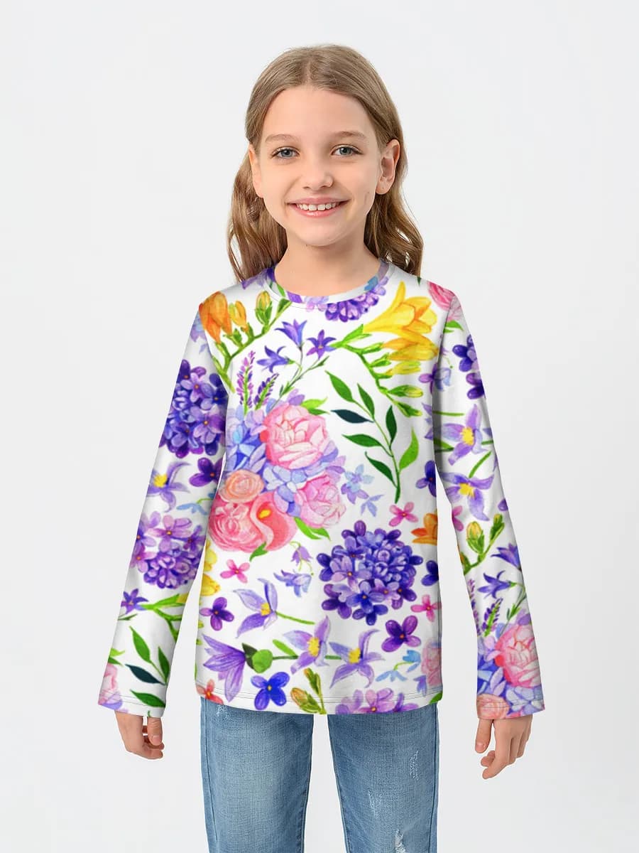 Children's cotton long sleeve shirt