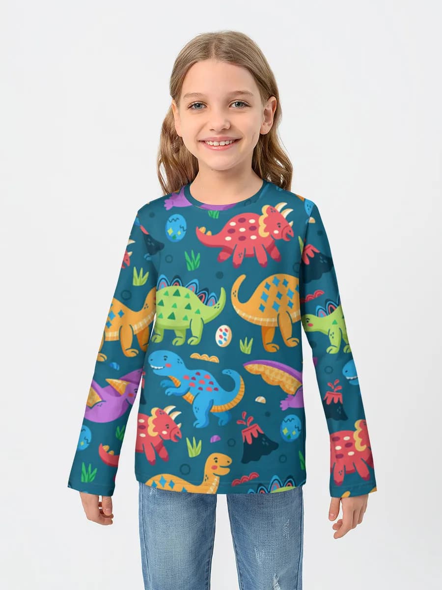 Children's cotton long sleeve shirt