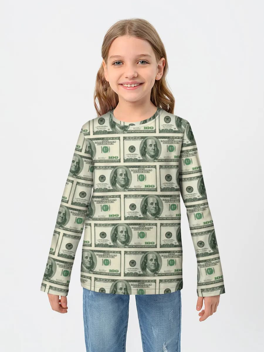 Children's cotton long sleeve shirt