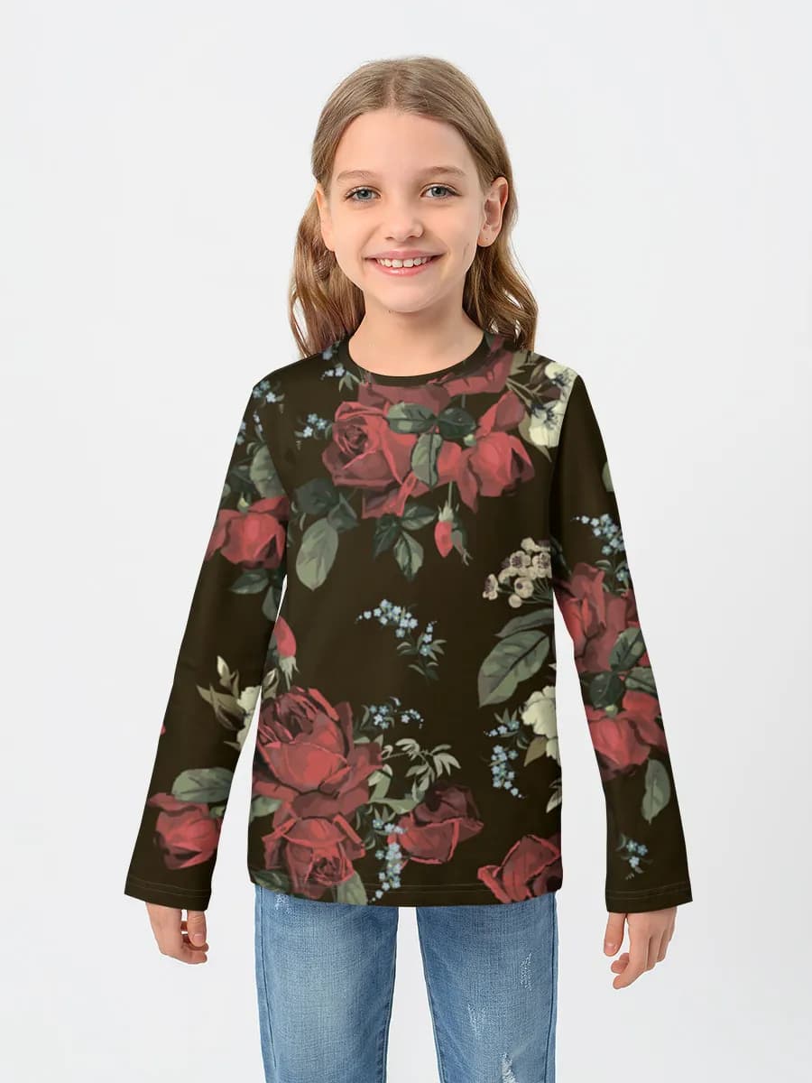 Children's cotton long sleeve shirt