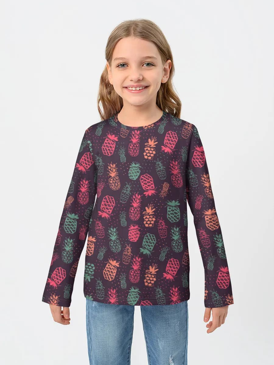 Children's cotton long sleeve shirt