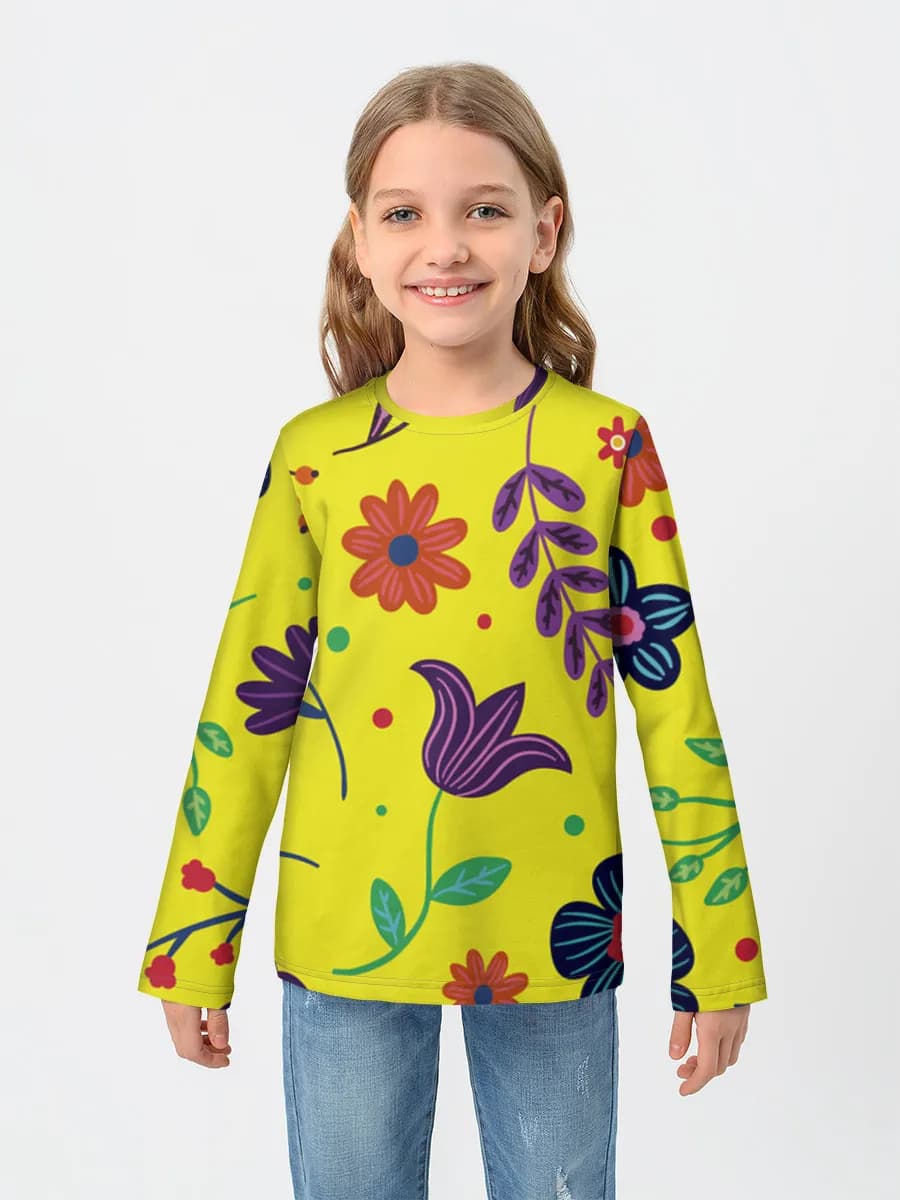 Children's cotton long sleeve shirt