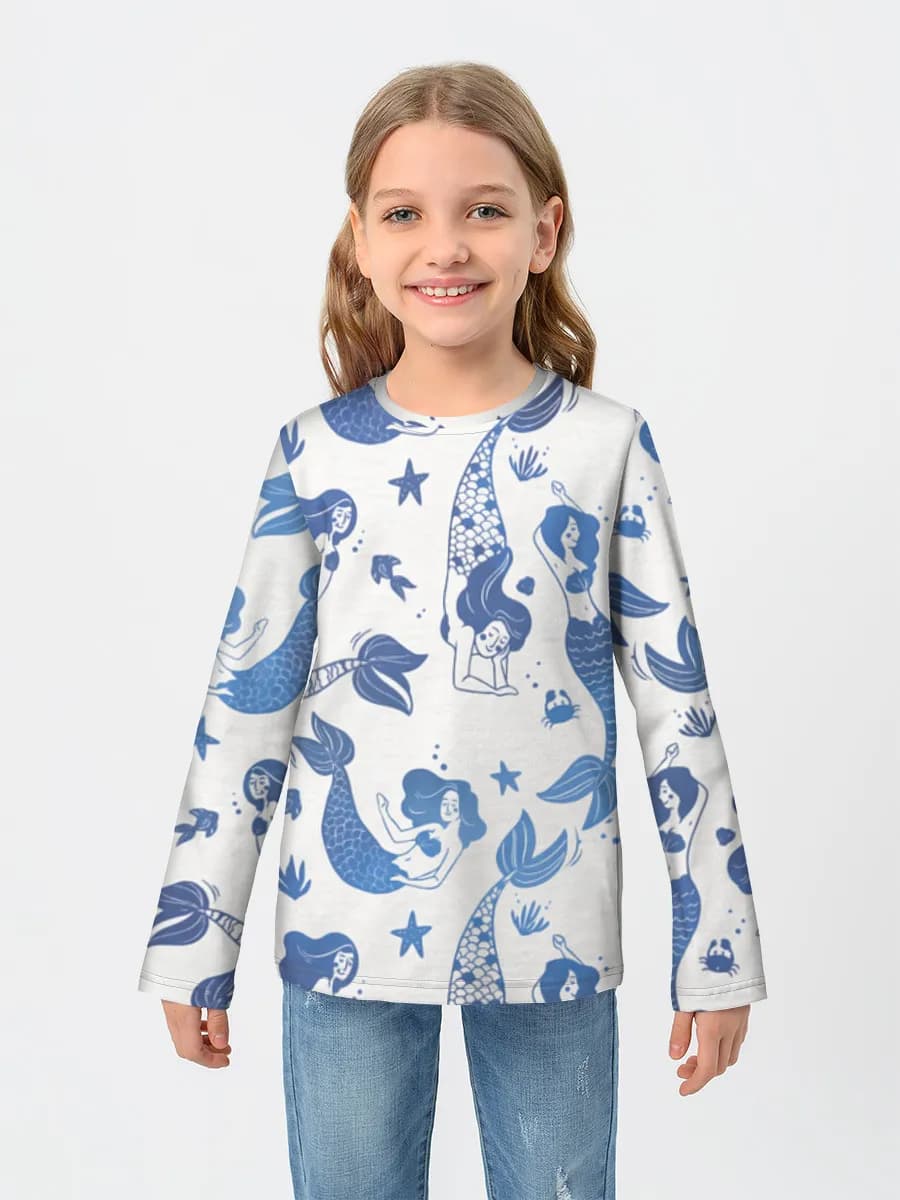 Children's cotton long sleeve shirt