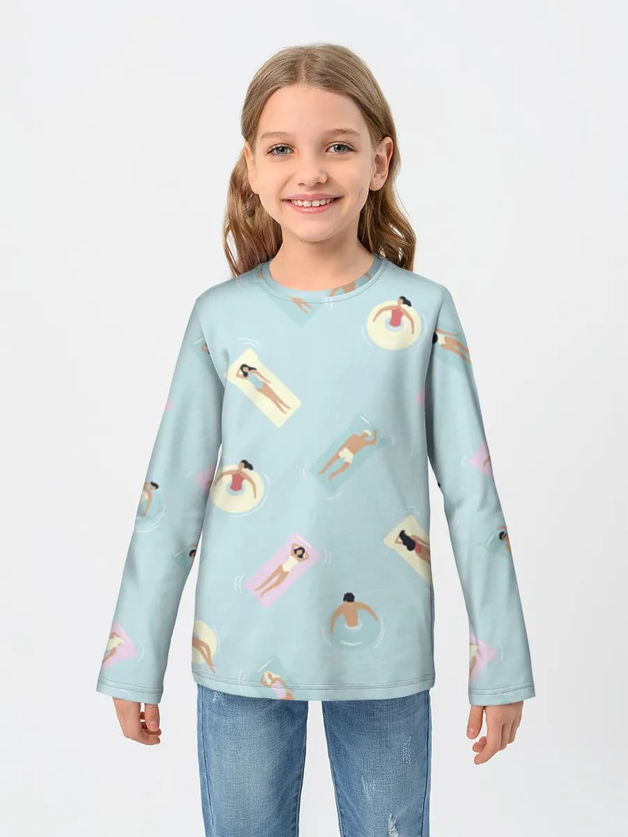 Children's cotton long sleeve shirt