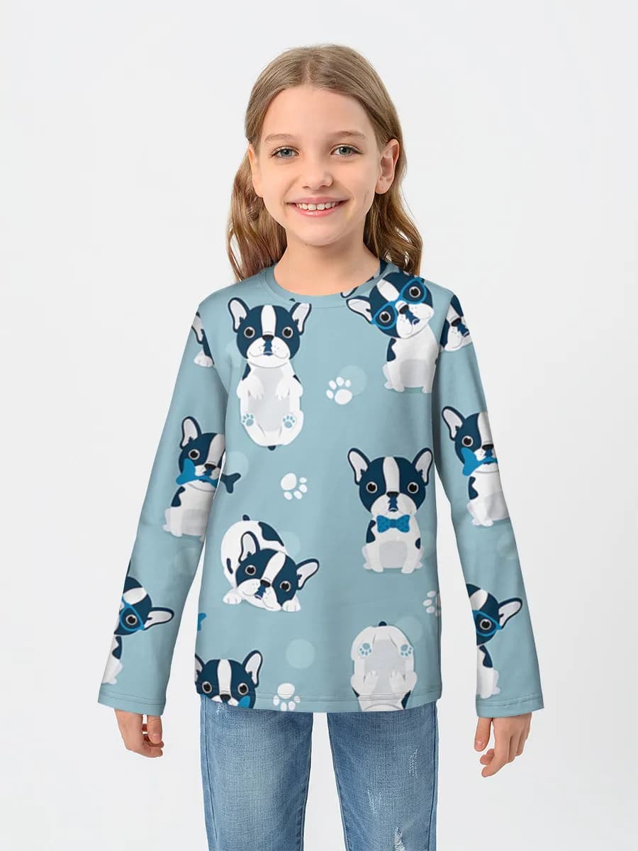 Children's cotton long sleeve shirt