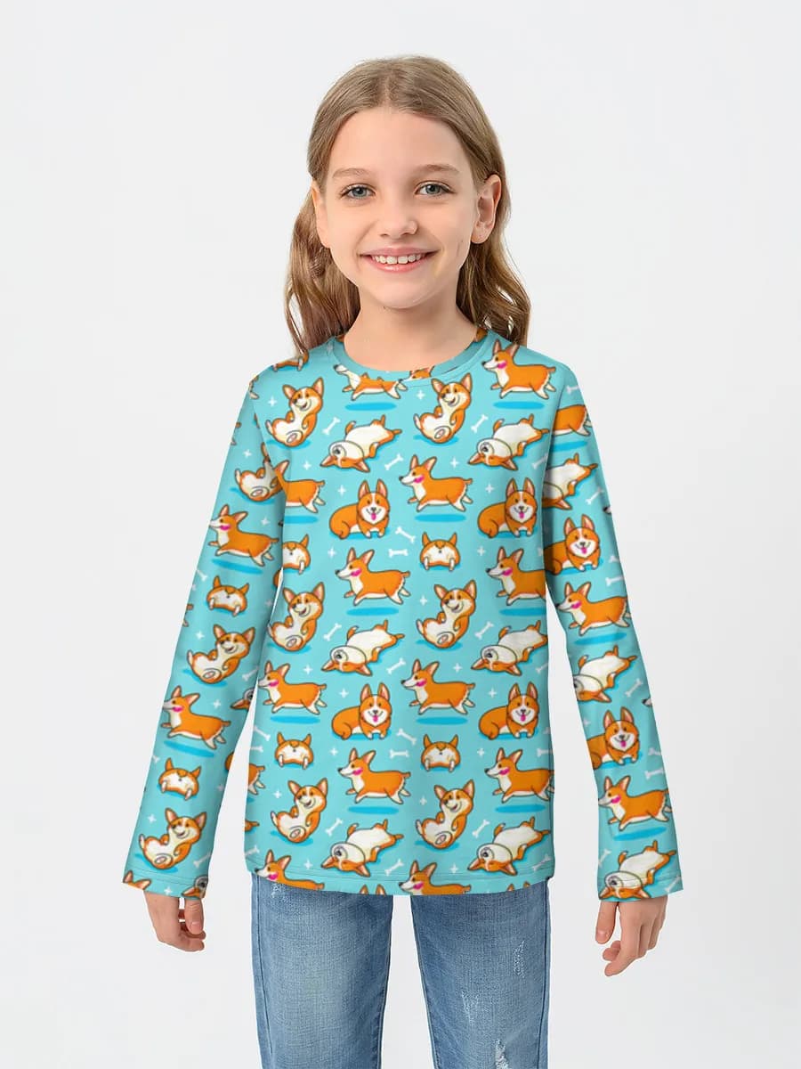 Children's cotton long sleeve shirt