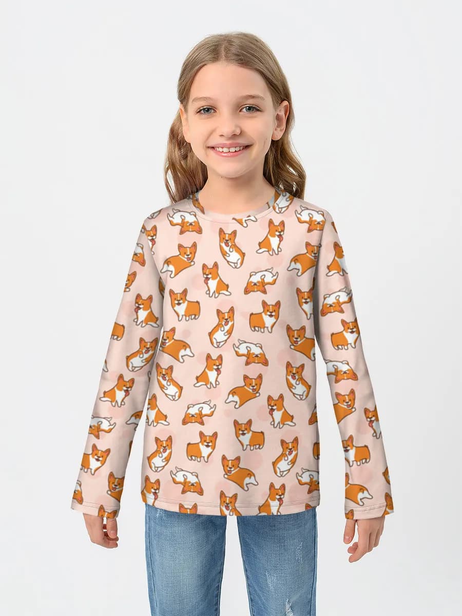 Children's cotton long sleeve shirt