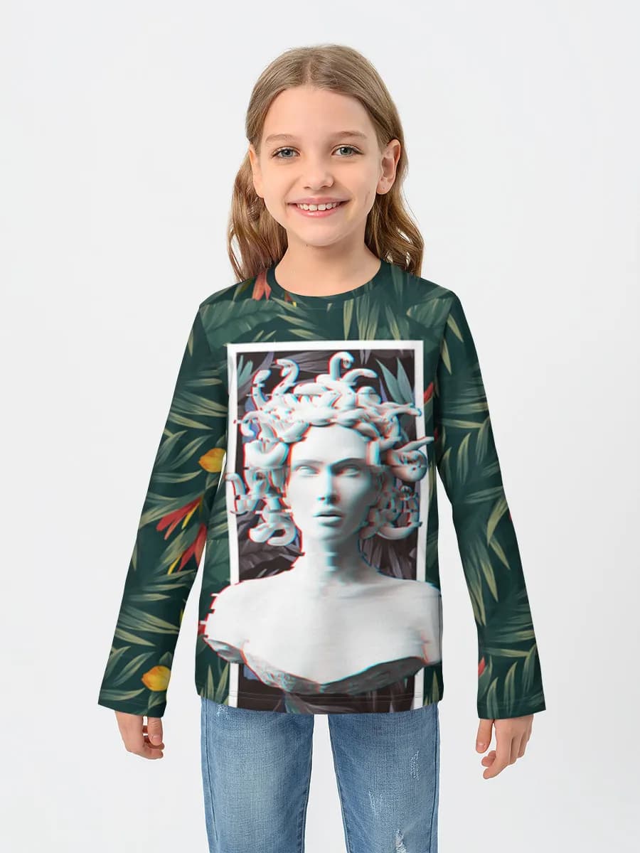 Children's cotton long sleeve shirt