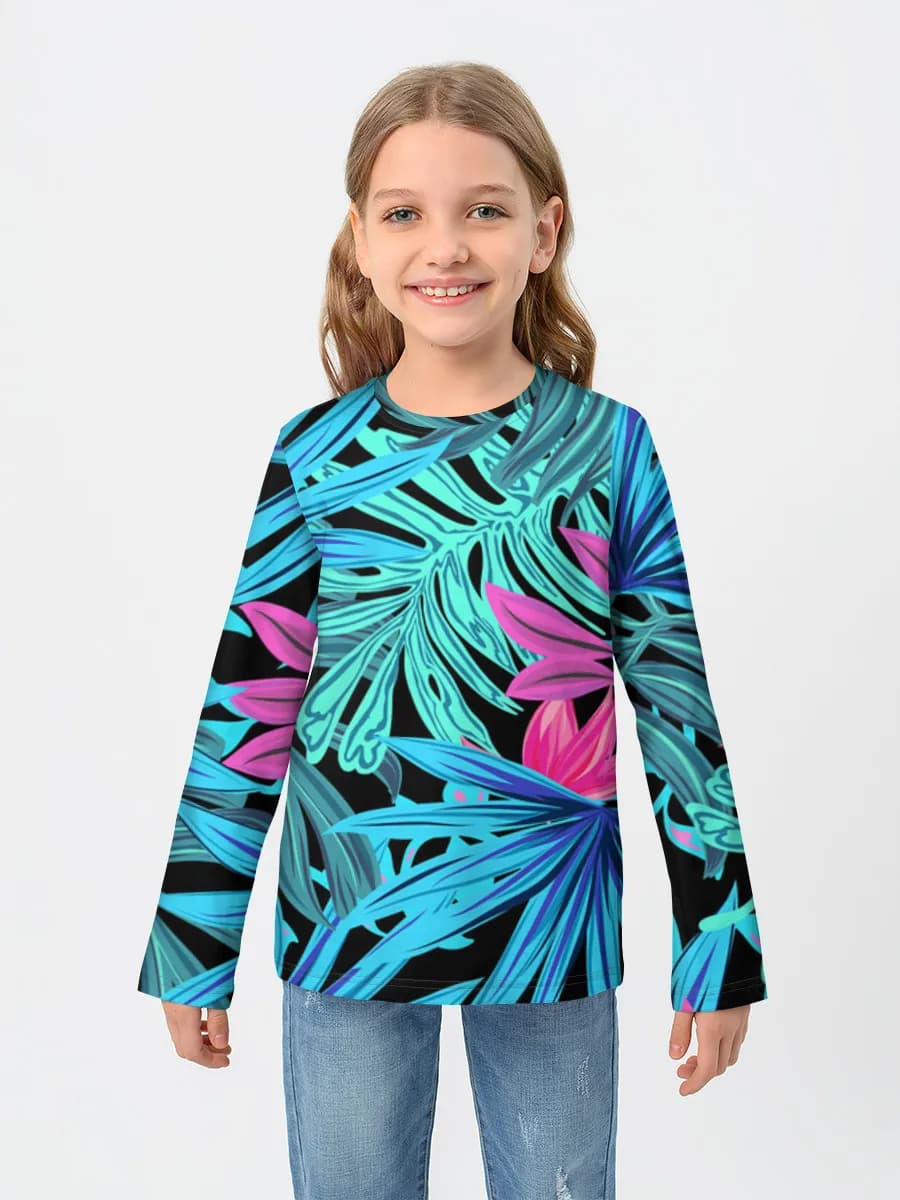 Neon Tropical Leaves