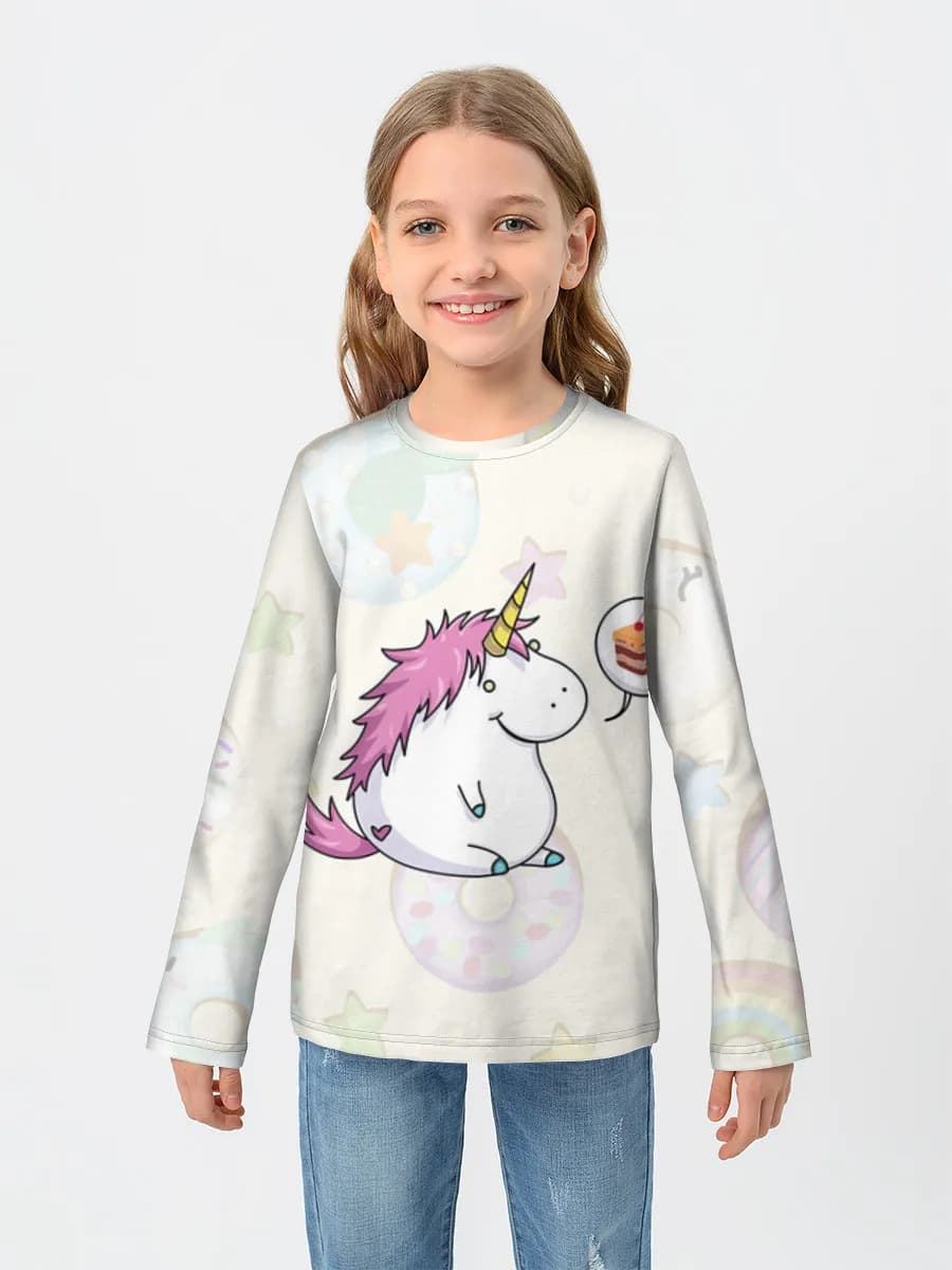 Kawaii Unicorn Loves Cake