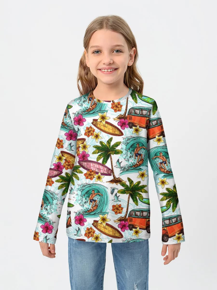 Children's cotton long sleeve shirt