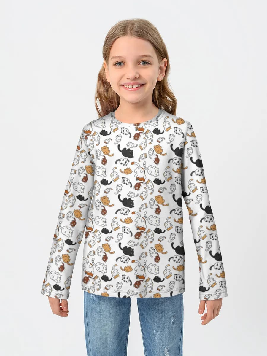Children's cotton long sleeve shirt