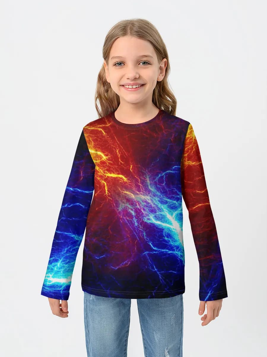 Children's cotton long sleeve shirt