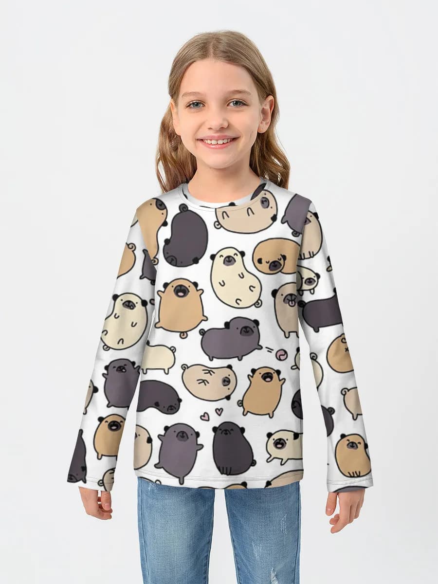 Children's cotton long sleeve shirt
