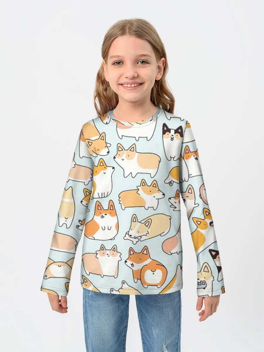Children's cotton long sleeve shirt