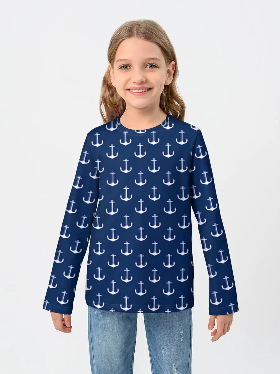 Children's cotton long sleeve shirt
