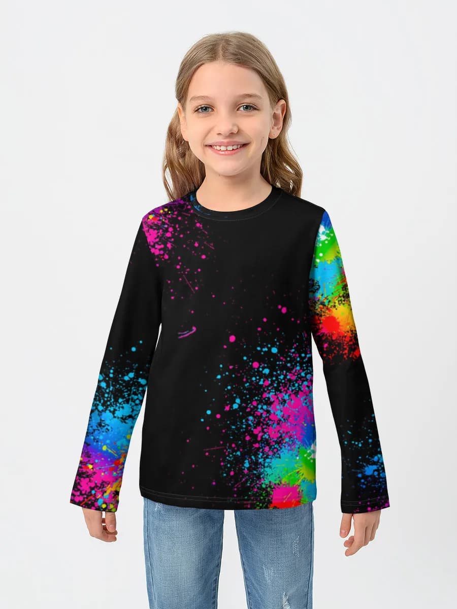 Children's cotton long sleeve shirt