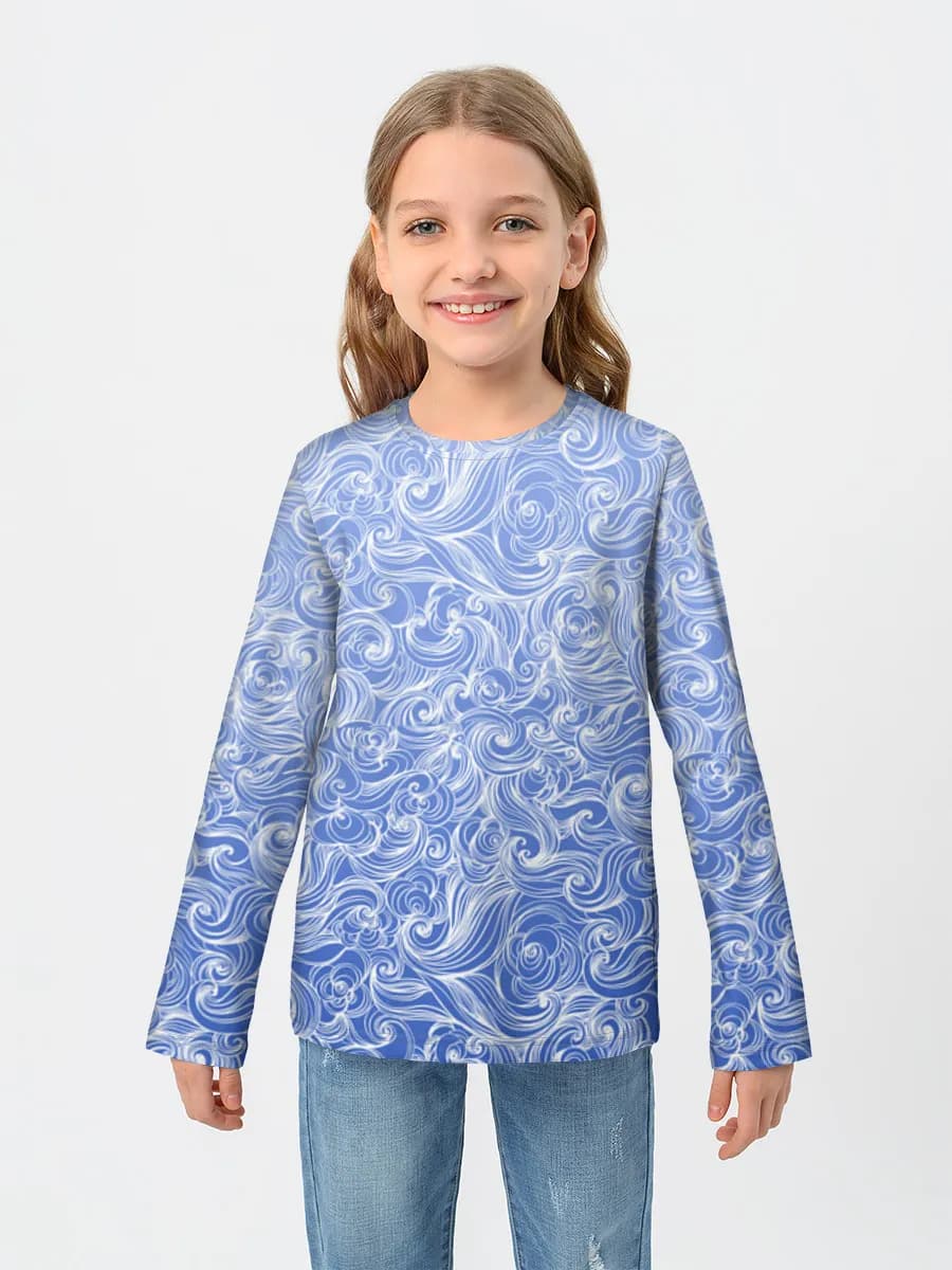 Children's cotton long sleeve shirt