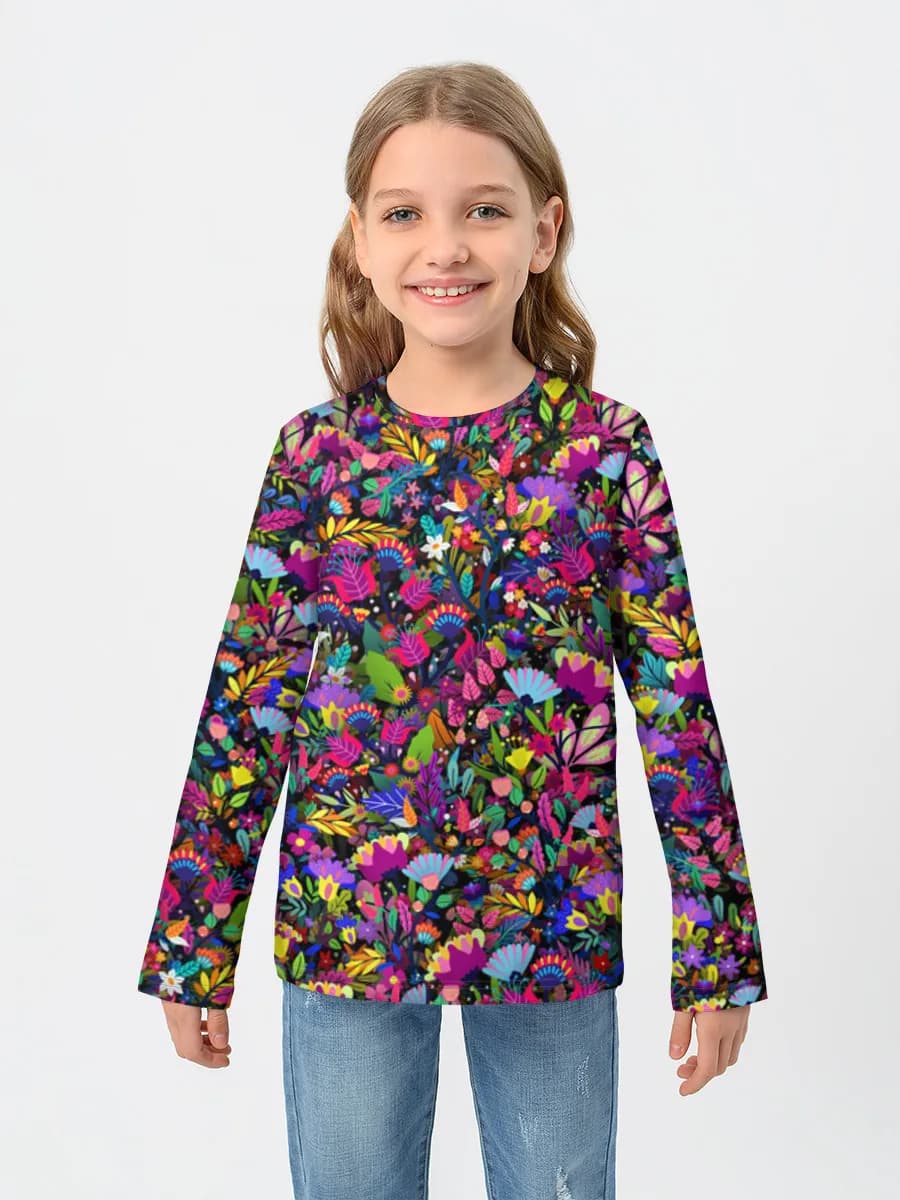 Children's cotton long sleeve shirt