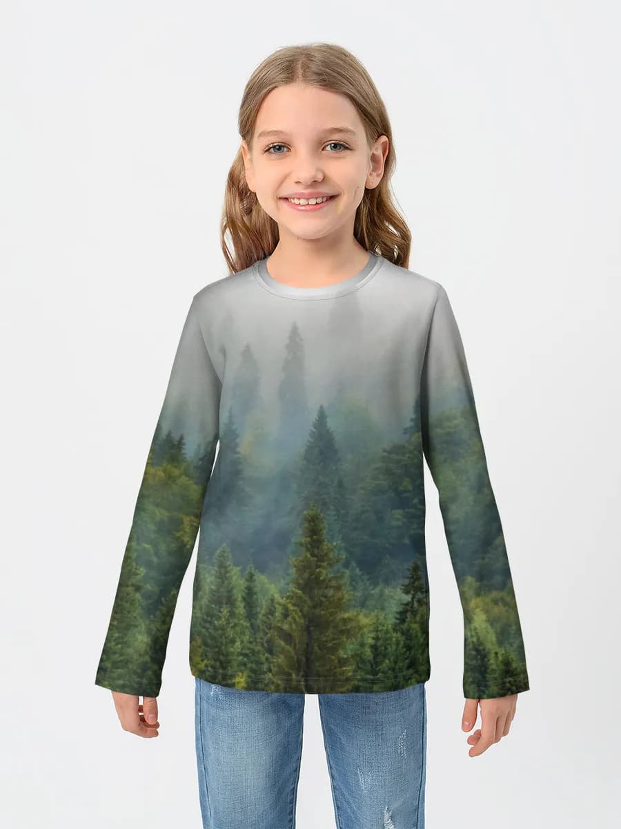 Children's cotton long sleeve shirt