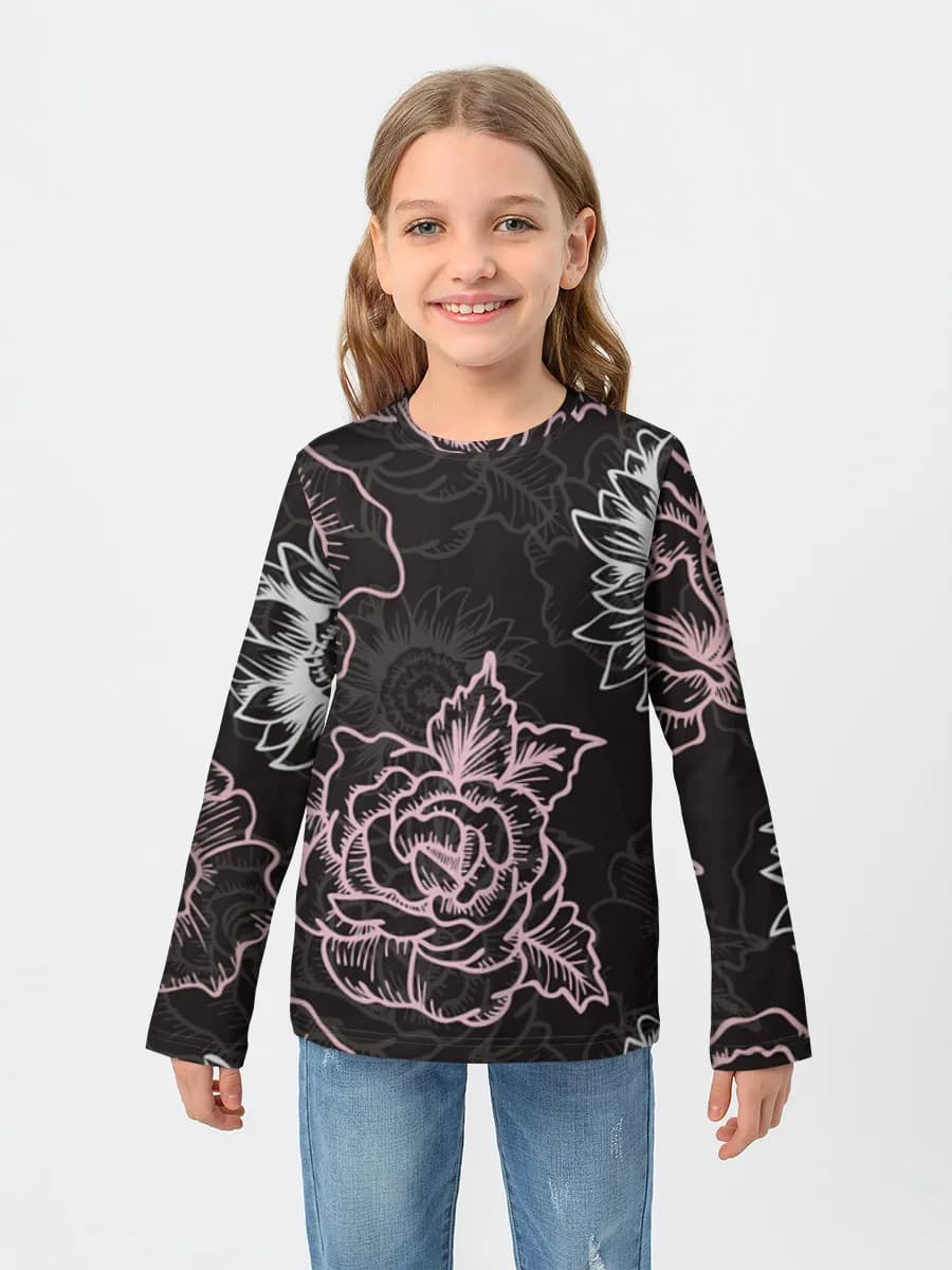 Children's cotton long sleeve shirt