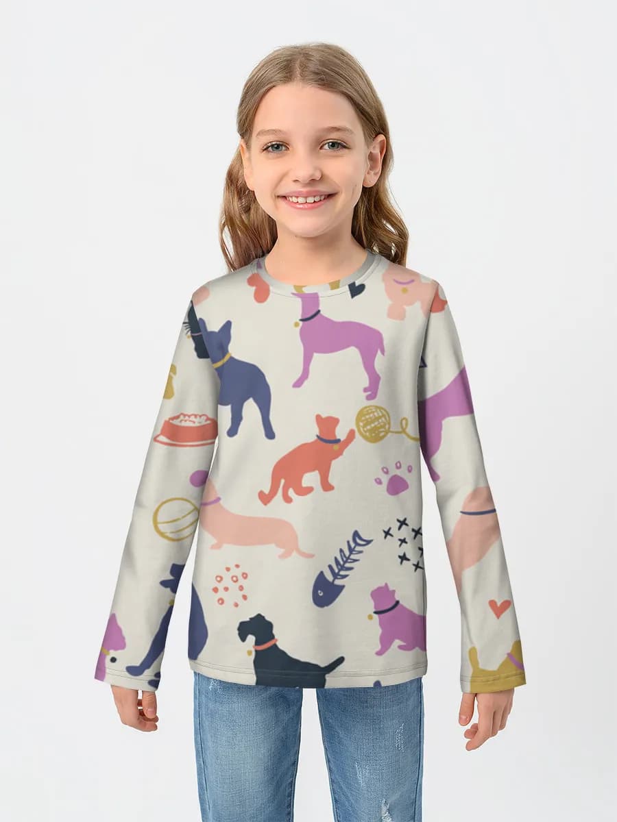 Children's cotton long sleeve shirt