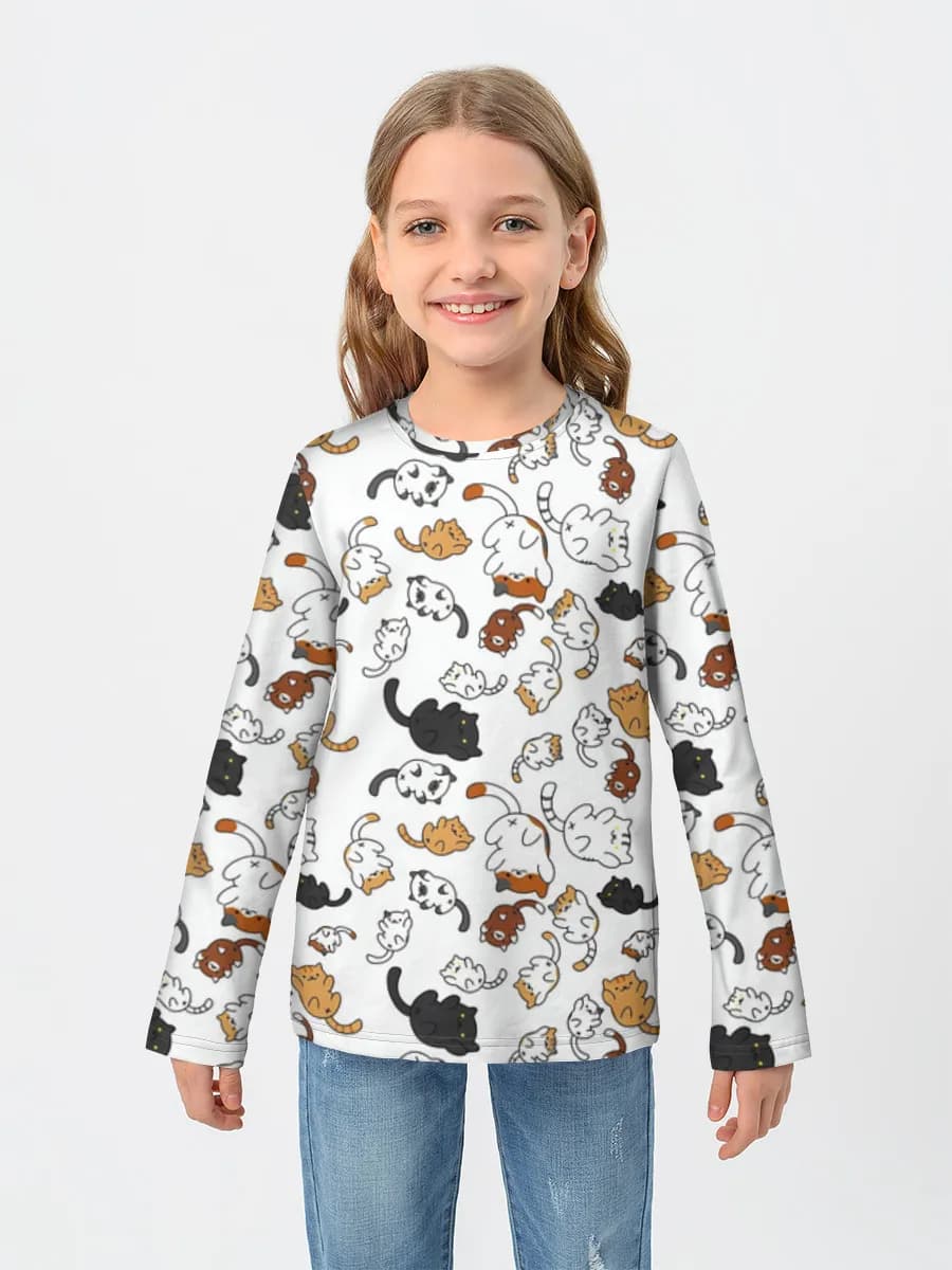 Children's cotton long sleeve shirt