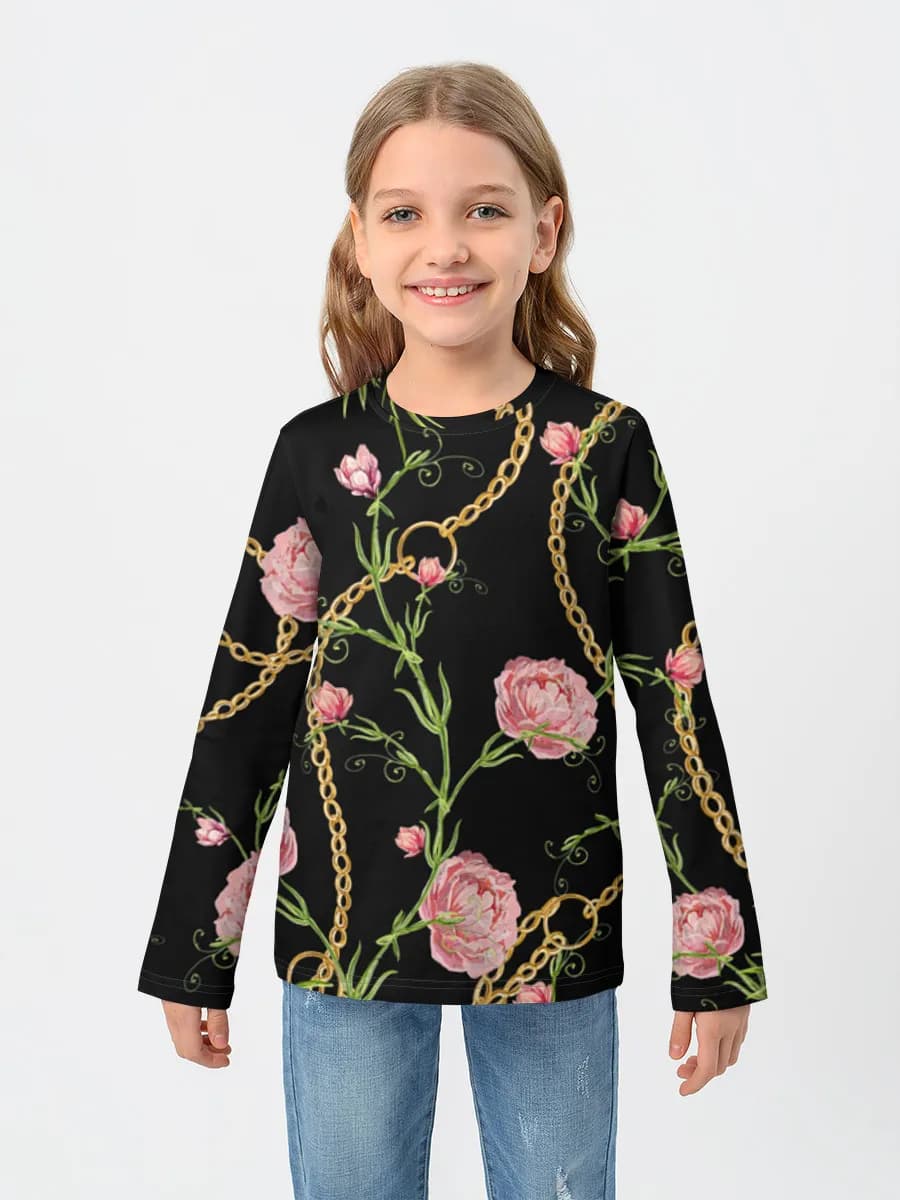Children's cotton long sleeve shirt