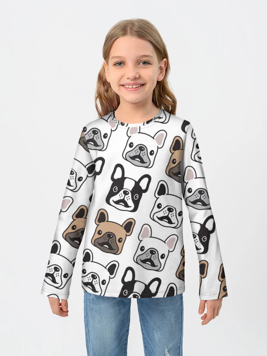 Children's cotton long sleeve shirt
